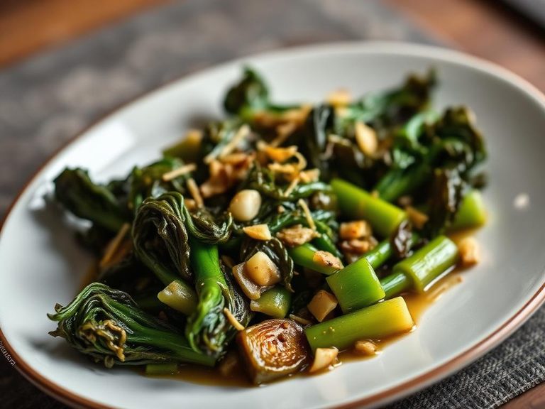 Sautéed collards with garlic
