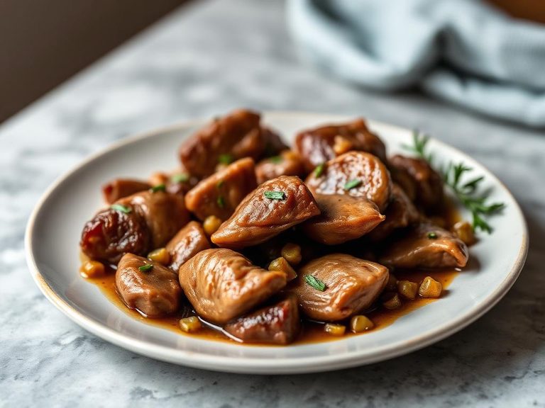 Sautéed Duck Livers with Shallots