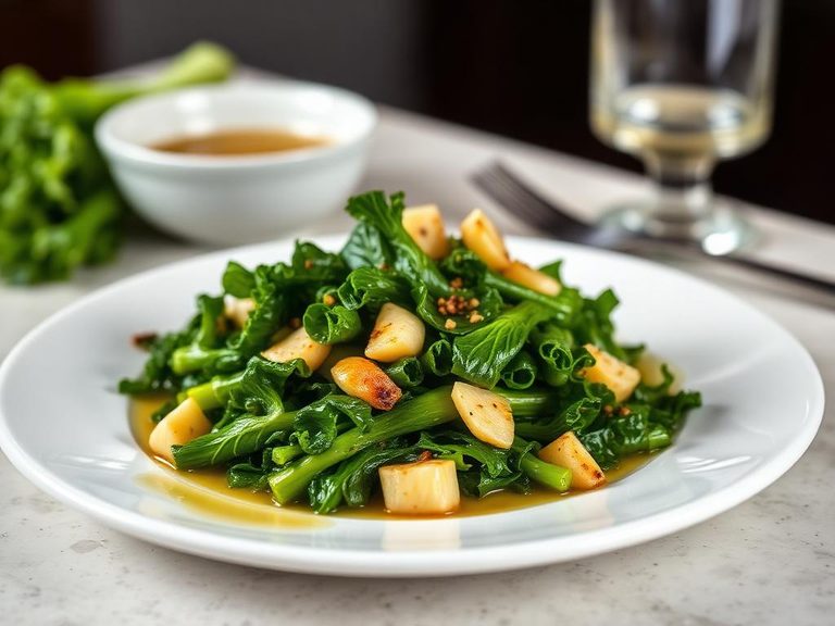 Sautéed Escarole with Garlic and Olive Oil