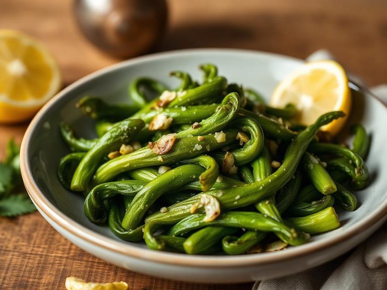 Sautéed Fiddleheads with Garlic and Lemon