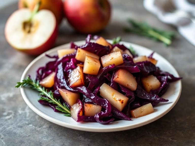 Sautéed Red Cabbage with Apples