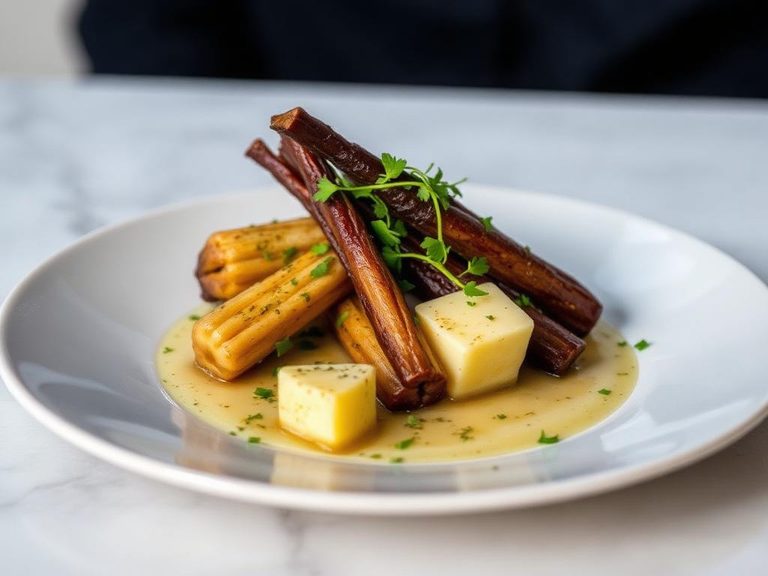 Sautéed Salsify with Butter and Herbs
