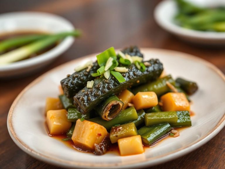 Sautéed Sea Cucumber with Scallions and Ginger