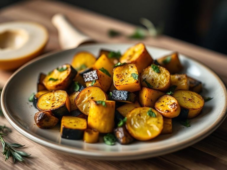 Sautéed squash with garlic and herbs