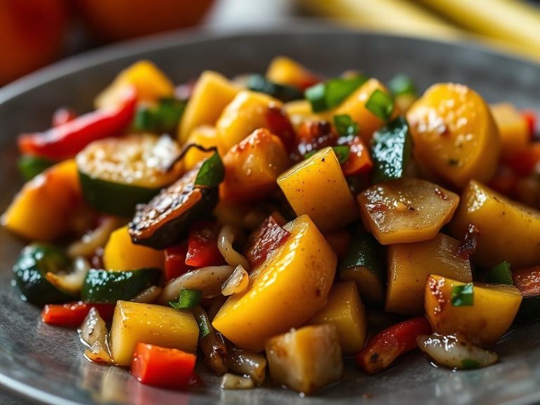 Sautéed Squash with Onions and Peppers