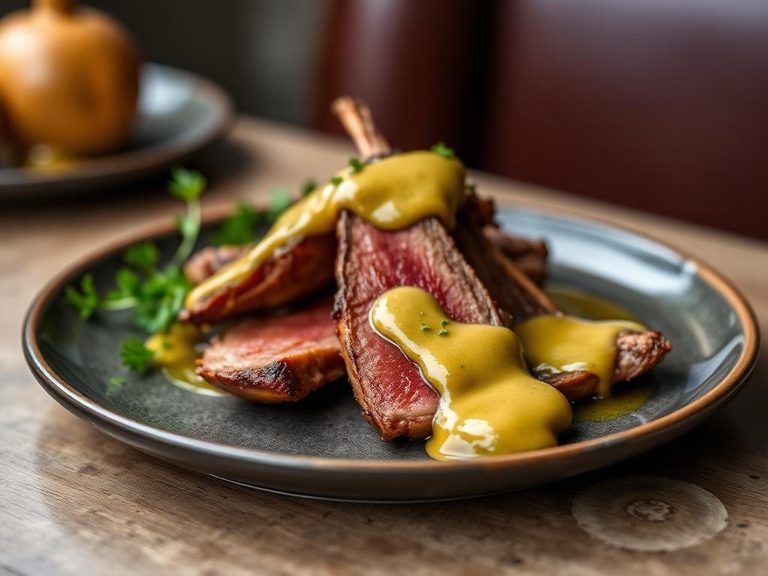 Sautéed Tongue with Mustard Sauce