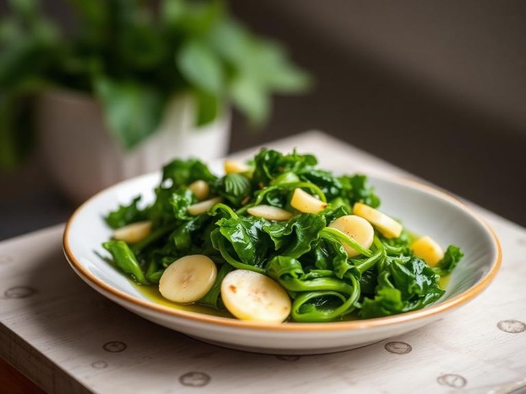 Sauteed Escarole with Garlic and Olive Oil
