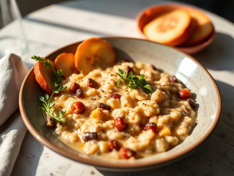 Savory breakfast porridge