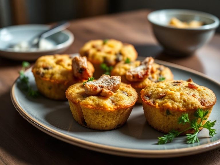 Savory Cornbread Muffins with Chicken