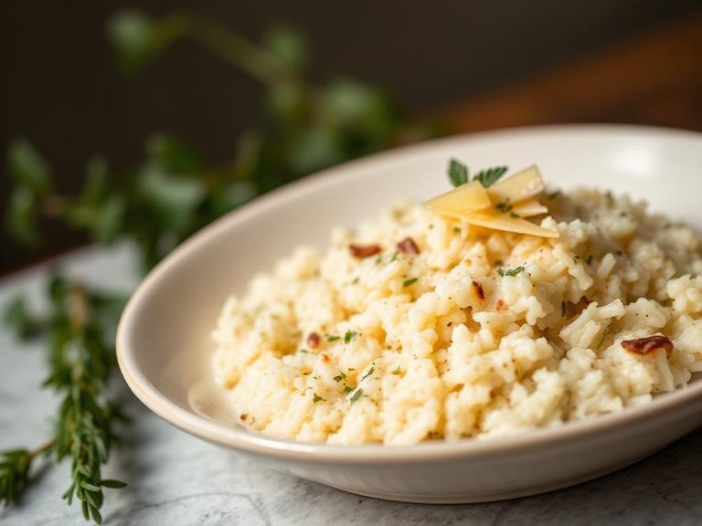 Savory Cream of Rice with cheese and herbs