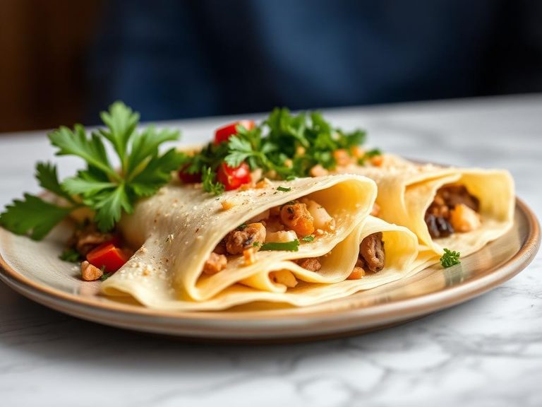 Savory crepe filling