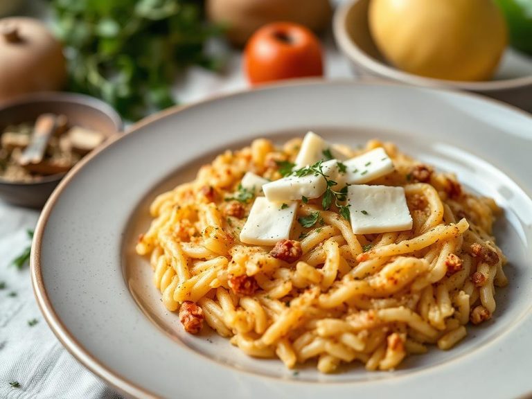 Savory farina with cheese and herbs