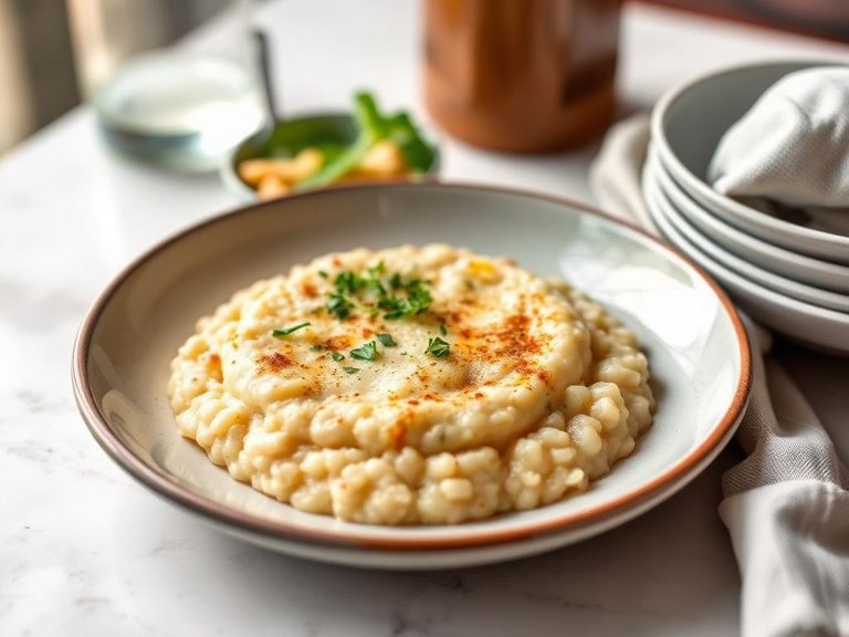 Savory grits-style Cream of Wheat with cheese and herbs