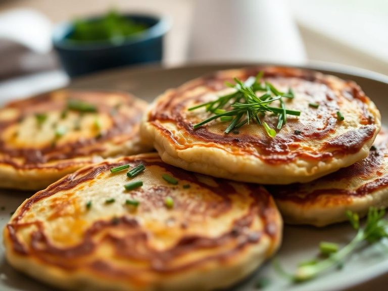 Savory herb pancakes (with chives/dill)