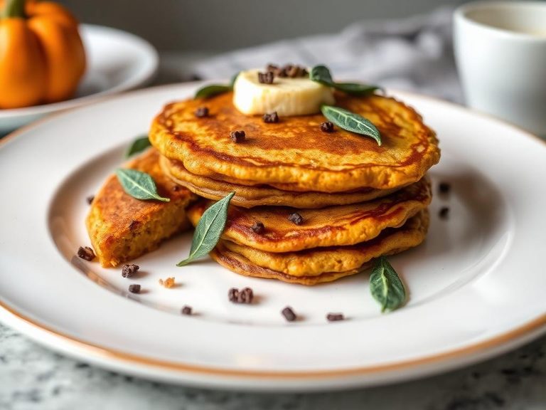 Savory Pumpkin and Sage Pancakes