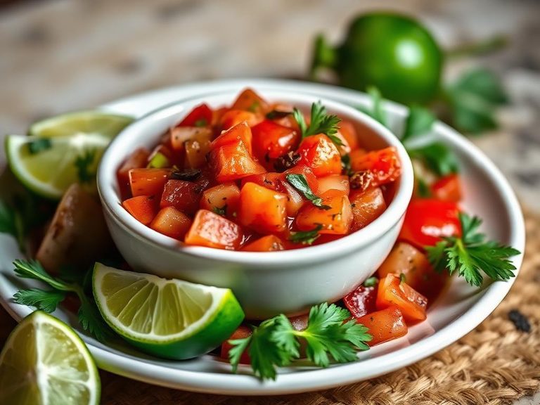 Savory salsa with chili and lime