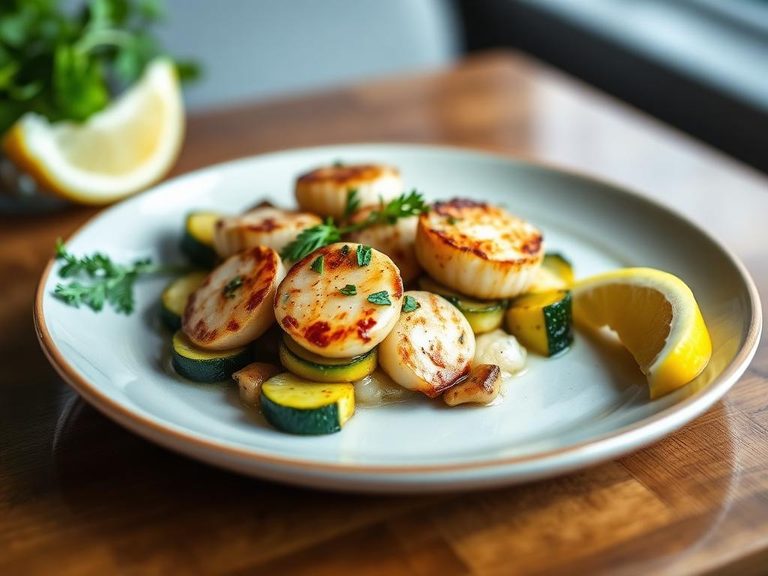 Scallop and Zucchini Skillet