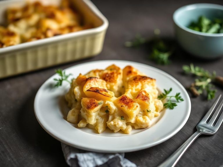 Scalloped rutabaga gratin