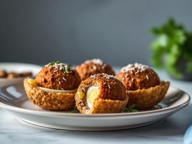 Scotch Eggs with a Chip Coating