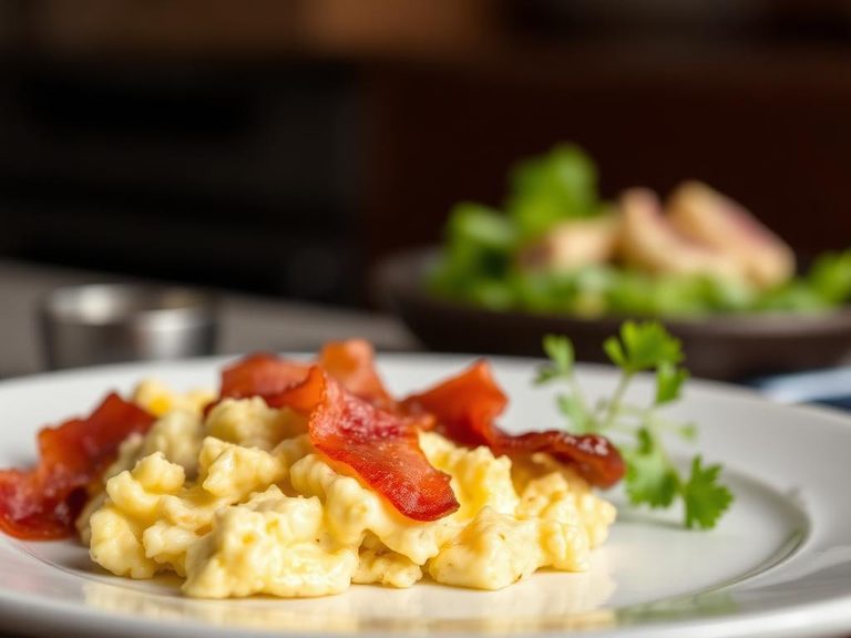 Scrambled Egg Whites with Turkey Bacon