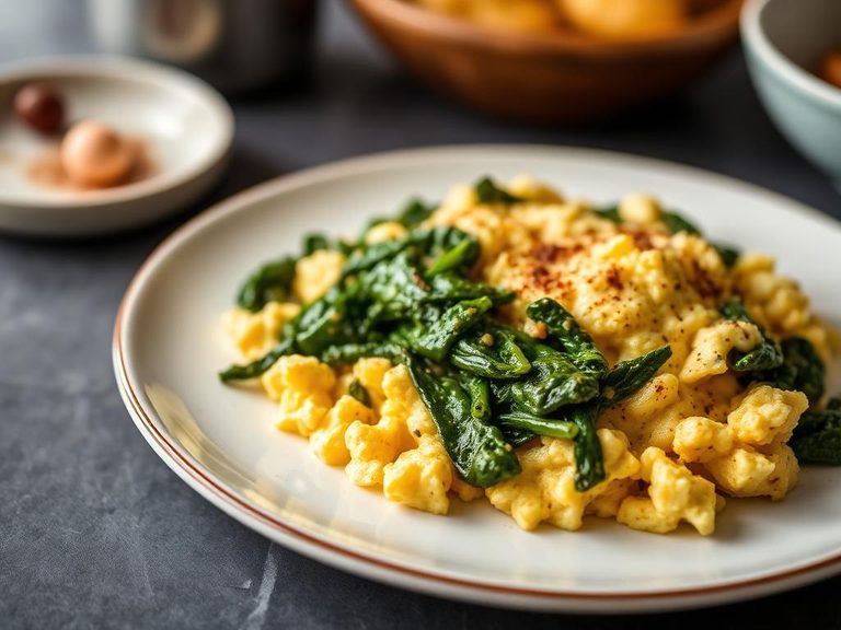 Scrambled Eggs with Greens