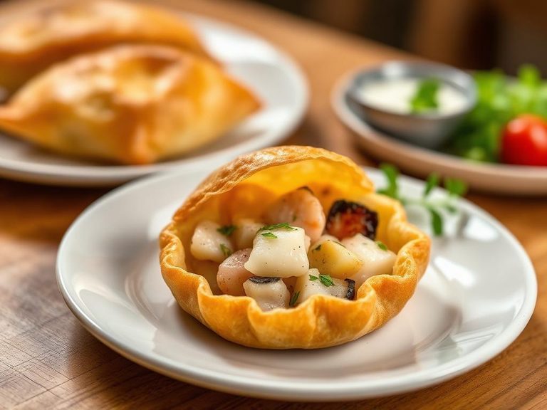 Seafood Puff Pastry Pocket