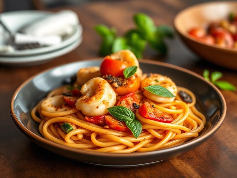 Seafood Tomato Penne