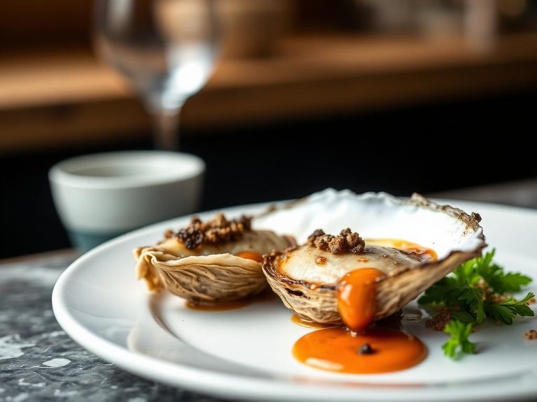Seared Ostrich Oyster with Peppercorn Sauce