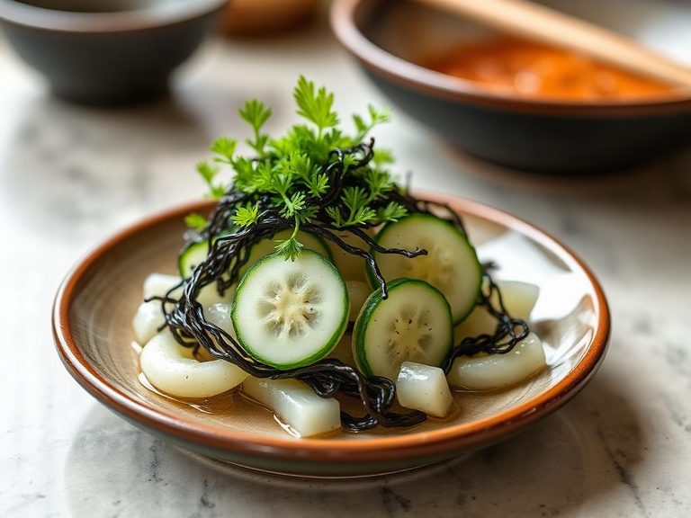 Seaweed and Cucumber Sunomono