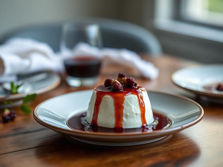 Semifreddo with a late-harvest wine syrup