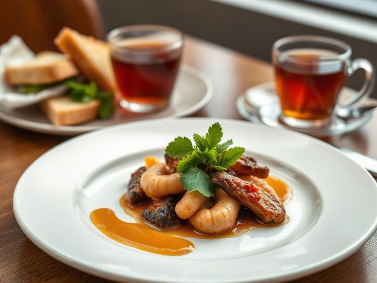 Served alongside pilot bread and tea