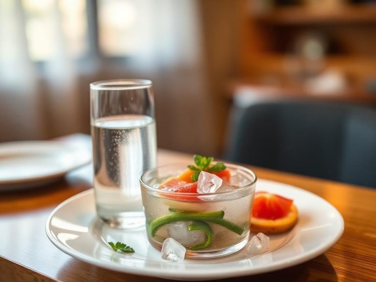 Served chilled as a table water