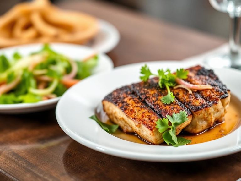 Served with a simple green salad