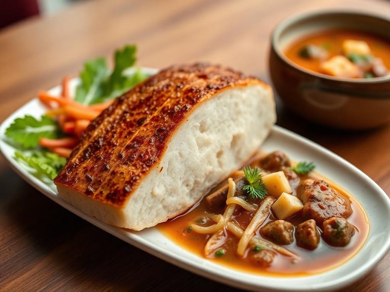 Served with soup or stew as a side