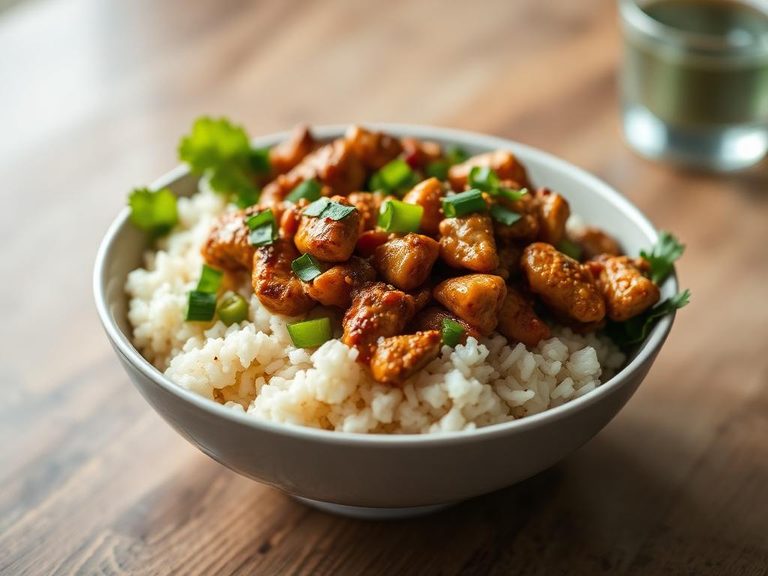 Sesame Chicken Rice Bowl