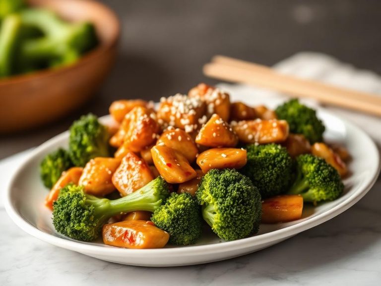 Sesame Chicken with Broccoli