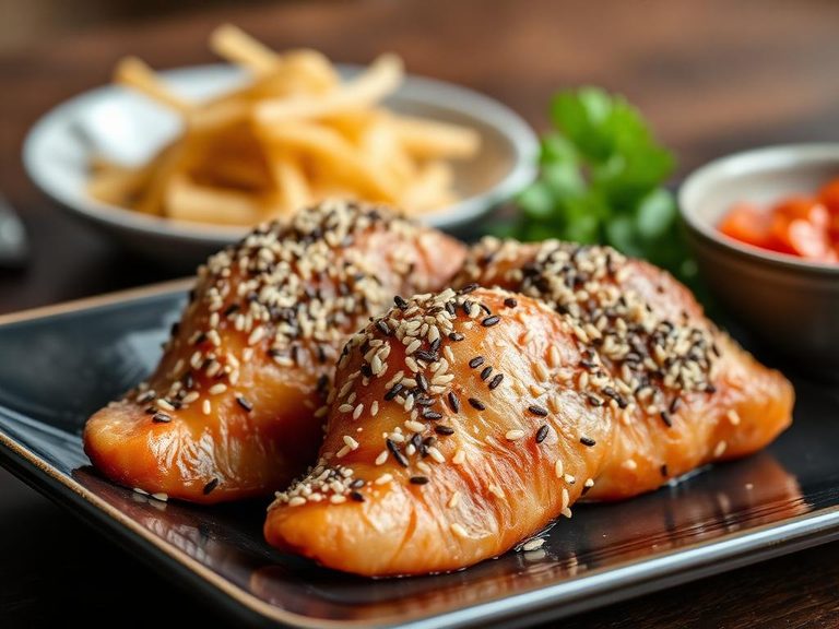 Sesame-crusted proteins