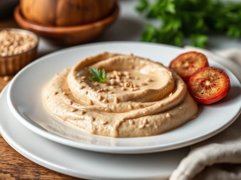 Sesame paste (Tahini) - though often made from whole seeds, defatted meal can be used