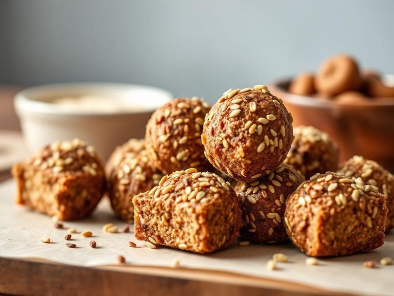 Sesame protein bars or energy bites