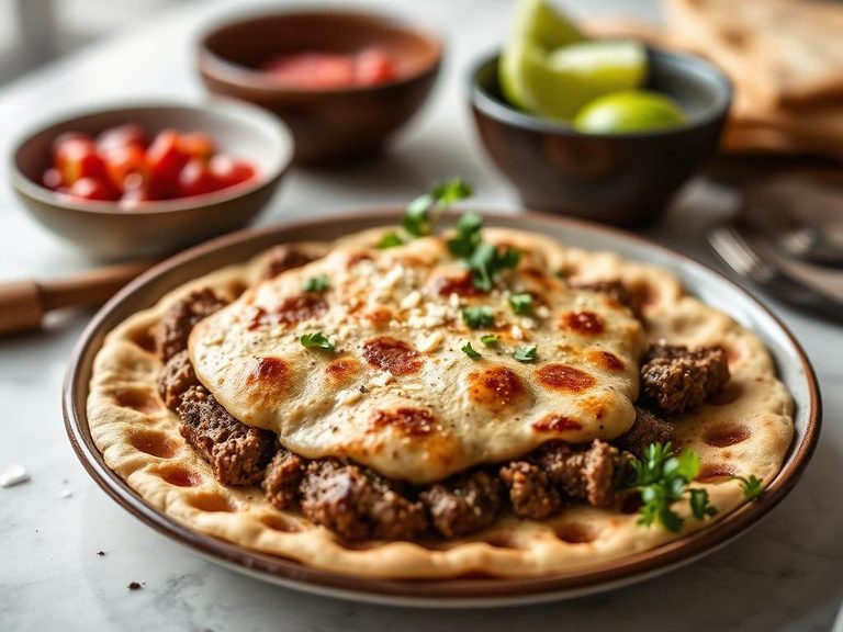 Sfiha (Levantine lamb flatbread)
