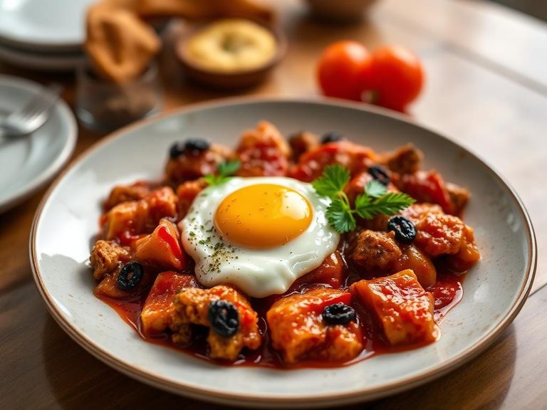 Shakshuka with Goose Egg