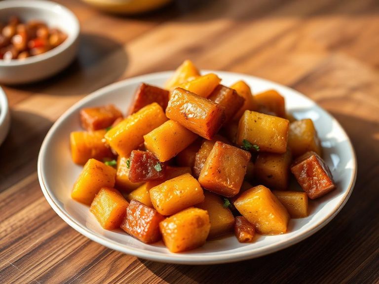 Shea oil-fried yams or cassava