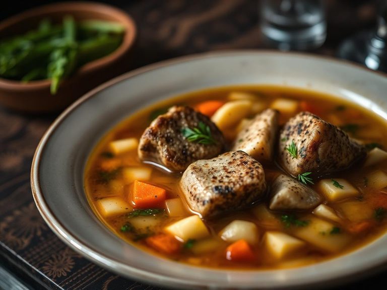 Sheepshead soup, a hearty fish stew