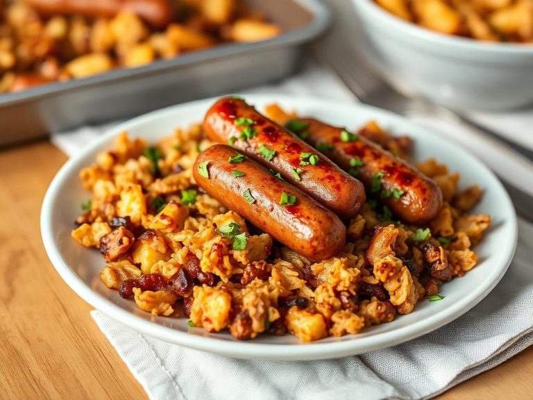 Sheet Pan Sausage and Hash Browns