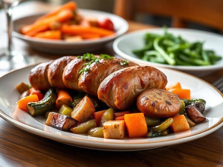 Sheet pan sausage and vegetable roast