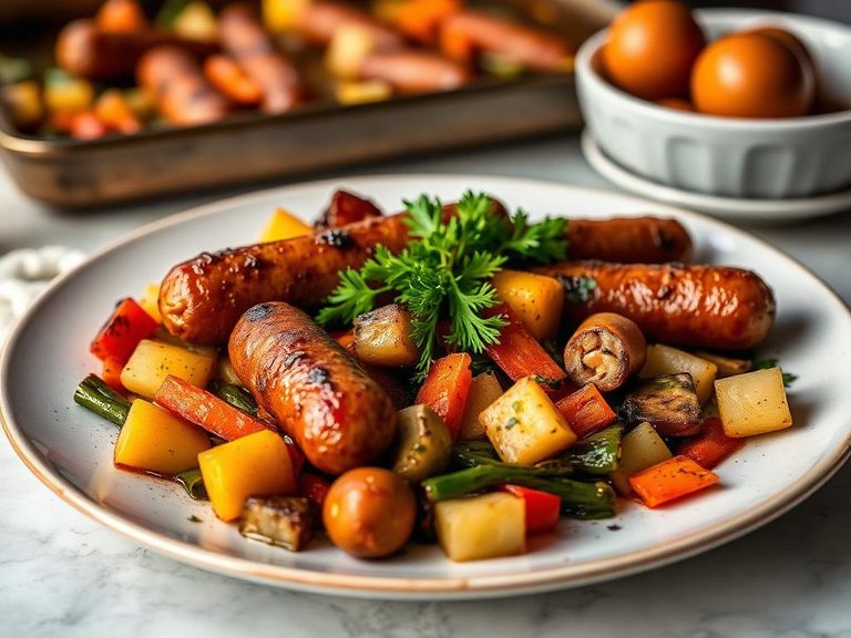 Sheet Pan Sausage and Vegetables