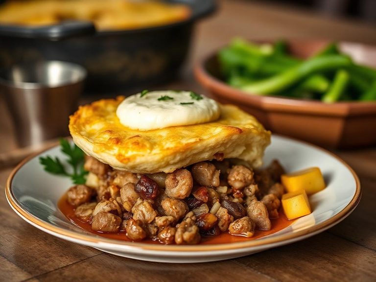 Shepherd's Pie (British/Irish savory pie with mashed potato topping)
