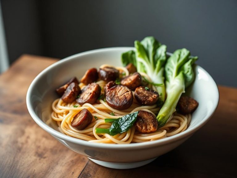 Shiitake and Bok Choy Noodle Bowl