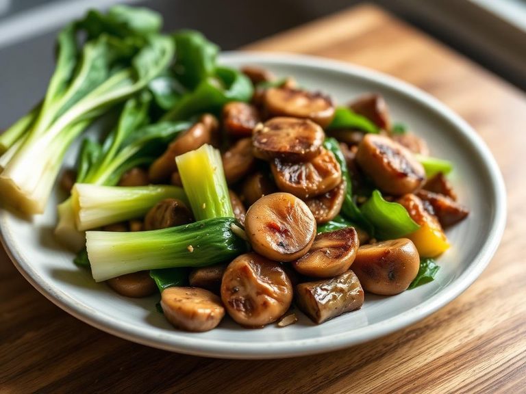 Shiitake and Bok Choy Stir-Fry