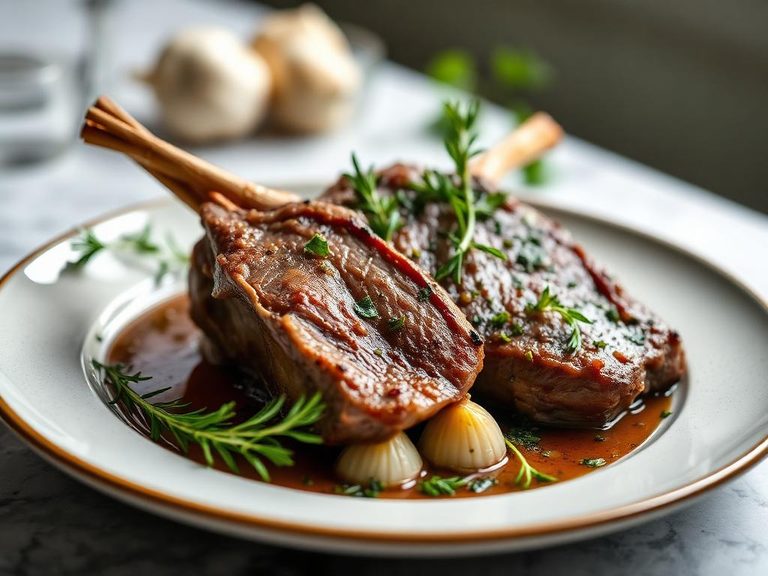 Shoulder of Lamb with Garlic and Herbs